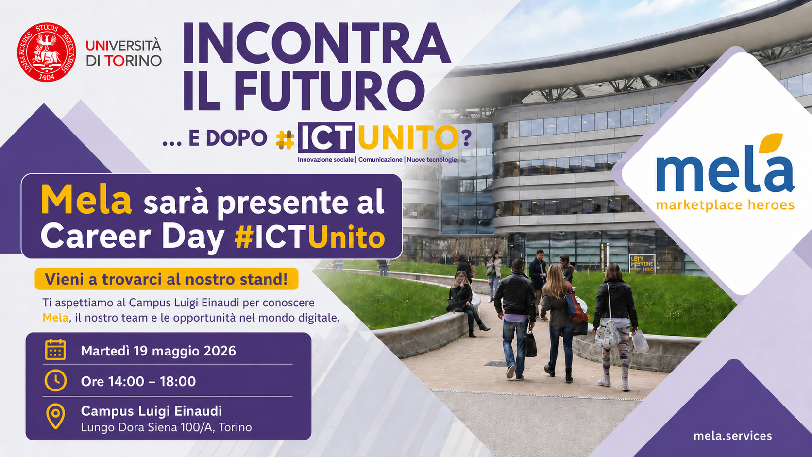 Mela al Career Day #ICTUnito 2026